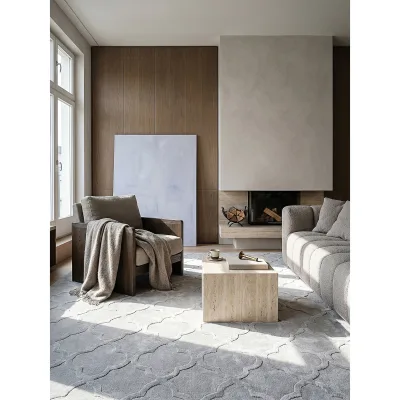 Teppich Kurzflor Grau 200x290 cm - ERESMA   Kadima Design