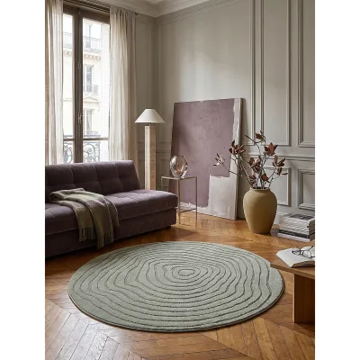 Teppich Kurzflor Grün 200x200 cm - CETINA   Kadima Design
