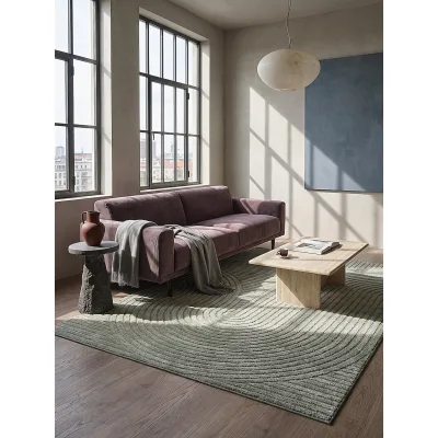 Teppich Kurzflor Grün 240x340 cm - CETINA   Kadima Design