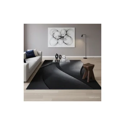 Teppich Kurzflor INN in Schwarz, mit Farbverlauf, 240 x 340 cm
