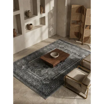 Teppich Kurzflor TANNHEIM in Grau, orientalisch, 240 x 340 cm