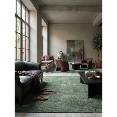 Kadima Design Kurzflorteppich Grün 200x280 cm