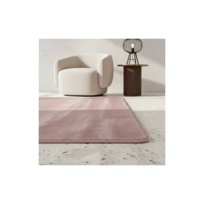 Teppich Kurzflor Waschbar ISAR in Rosa, einfarbig, 140 x 200 cm