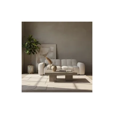 Teppich Kurzflor Waschbar LAVAREDO in Creme, im Skandi-Stil, 240 x 340 cm