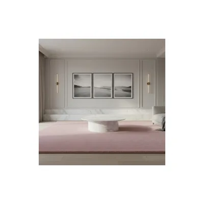 Teppich Kurzflor Waschbar NECKAR in Rosa, einfarbig, 60 x 110 cm