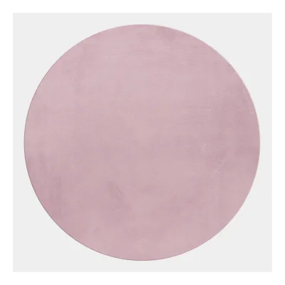 Teppich Kurzflor Waschbar NECKAR in Rosa, einfarbig, Ø 160 cm