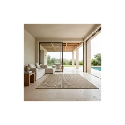 Teppich Outdoor ARLBERG in Beige, in Jute-Optik, aus Polypropylen, 120 x 170 cm
