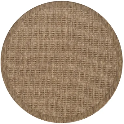 Teppich Outdoor DAFNE in Braun, einfarbig, Ø 160 cm
