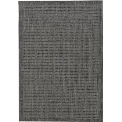 Teppich Outdoor DAFNE in Schwarz, einfarbig, 60 x 100 cm