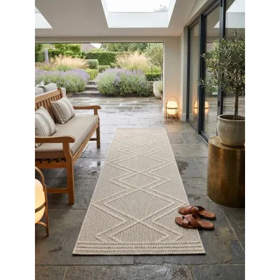 Teppich Outdoor IMST in Beige, im Boho-Stil, aus Polypropylen, 80 x 250 cm