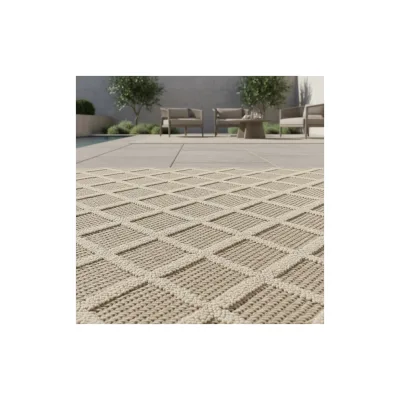 Teppich Outdoor IMST in Beige, mit Rautenmuster, 80 x 150 cm