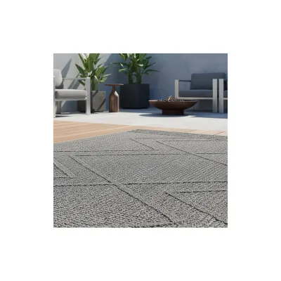 Teppich Outdoor IMST in Grau, im Boho-Stil, aus Polypropylen, 140 x 200 cm