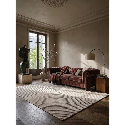 Teppich Polyester Beige 160x230 cm - ERESMA   Kadima Design
