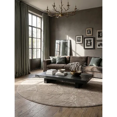 Teppich Polyester Beige 200x200 cm - KAVALA   Kadima Design