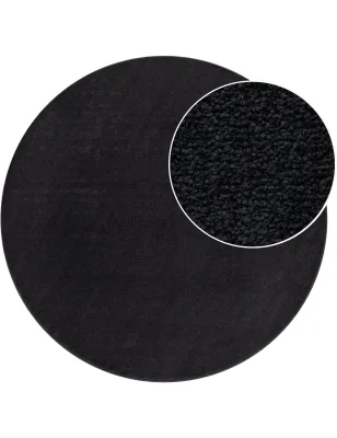 Teppich Portivo schwarz 120 cm rund