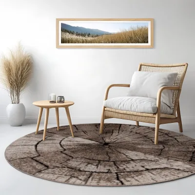 Teppich Rodessa beige 80 cm rund