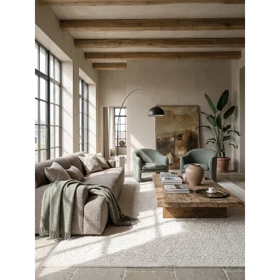 Teppich Waschbar Creme 200x290 cm - KASOS   Kadima Design