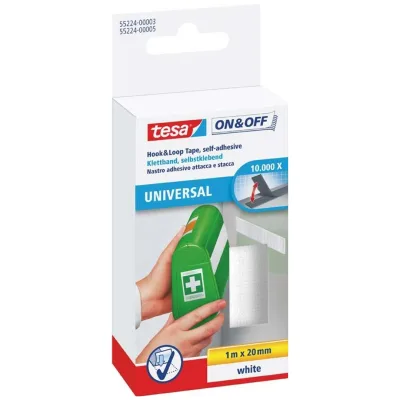 tesa® Klettband On &amp; Off 20 mm x 1 m (B x L)