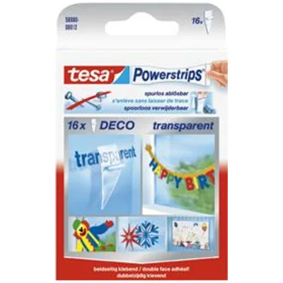 tesa® Klebepad Powerstrips® transparent Deco
