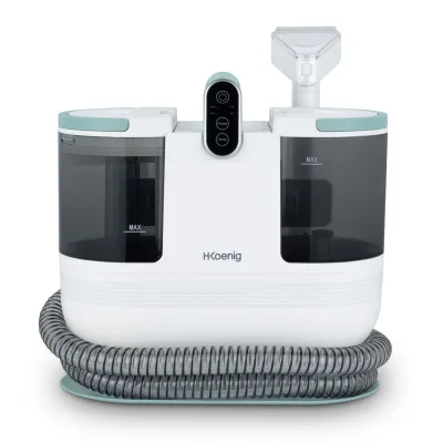 H.Koenig Handtextilreiniger TWT88, Doppelbehälter 1600mL und 950mL, Wasserfluss 290mL/min, Temperatur bis zu 60°C, 2 Saugstufen, 1200W