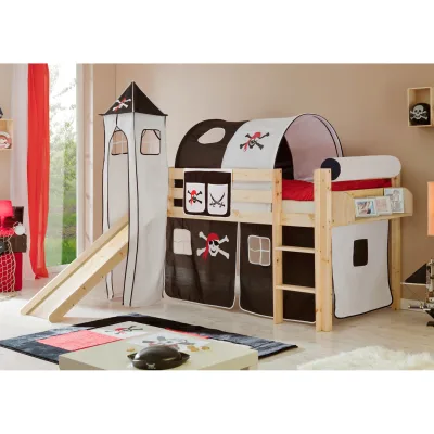Livetastic Spielbett Ticaa 905516 Kasper Mehrfarbig, Kiefer 90x200 cm