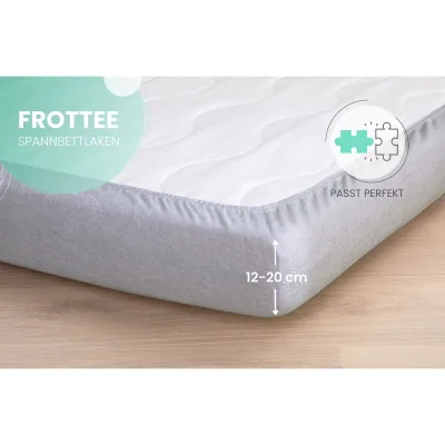 TiCAA Spannbettlaken Frottee 90/100/120/140x200 cm