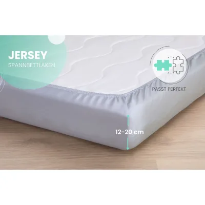 TiCAA Spannbettlaken Jersey 90/100/120/140x200 cm
