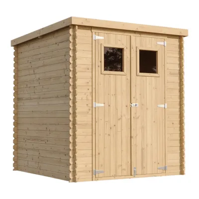 Timbela Holz-Gartenhaus Beige 204x200x204 cm