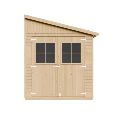 Timbela Holz-Gartenhaus Beige 218x250x493 cm