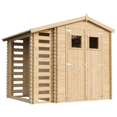 Timbela Holzhaus Beige 256x218x206 cm
