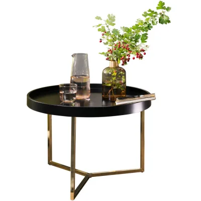 tinkaro Couchtisch Schwarz 58.5x42x58.5 cm