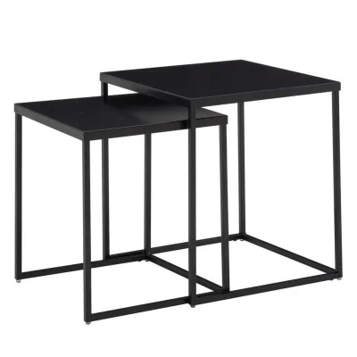 tinkaro Sofatisch Schwarz 40x45x40 cm