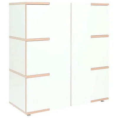 Tojo Kommode Weiß, Buche 100x110x45 cm