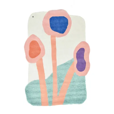 Tom Tailor Webteppich Bings - Colorful Poppy Mehrfarbig 140x200 cm