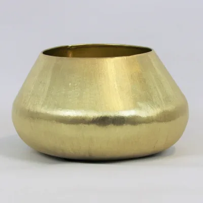 Topf, gold, Metall