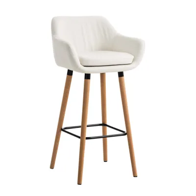 TPFLiving Barhocker Weiß 55x99x46 cm