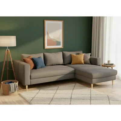 Trendmanufaktur Eckschlafsofa Anthrazit 232x161 cm