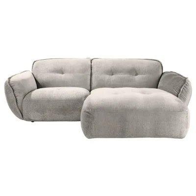 Trendmanufaktur Ecksofa BE Fluffy Silber 269x184 cm