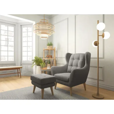 Trendmanufaktur Sessel Dunkelgrau 91x107x94 cm