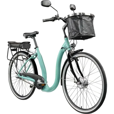 Tretwerk Linea 28 Zoll E Bike Damen Pedelec 3 Gang Nabenschaltung Elektro FahrradCitybike retro Tiefeinsteiger