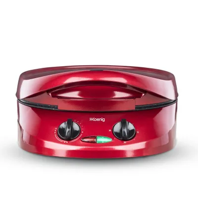 H.Koenig TRT180 Multifunktionsbäcker / Kuchenbackfunktion / Antihaft-Beschichtung / 1800 W / rot