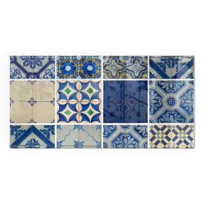 Tulup Glasplatte Blau 100x50x0.4 cm