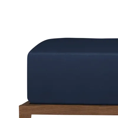 Uncover by Schiesser Spannbettlaken Dunkelblau 100x200 cm