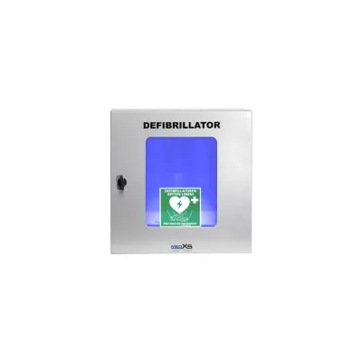 Universal Defibrillator AED Außenwandkasten, klimatisiert, mit Alarmen, Gr. S, grau