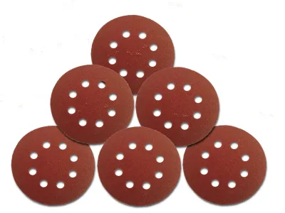 Vago-Tools 50 Stück Klett 125 mm Schleifscheiben Schleifpapier 8 Loch Körnung 24