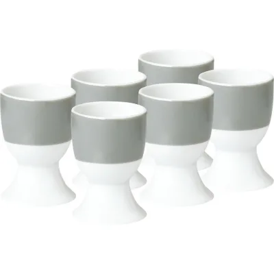 Van Well Eierbecherset Vario Grau, Weiß 6.5 cm