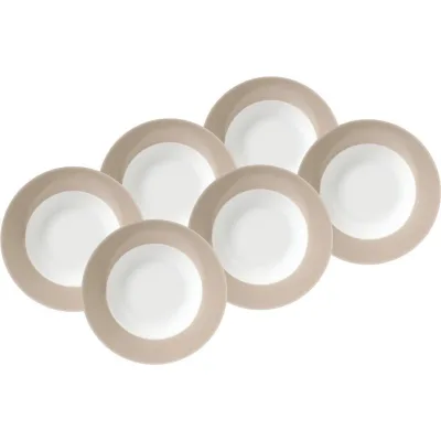 Van Well Suppentellerset Vario Weiß, Taupe