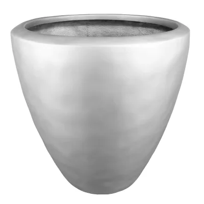 Vazo Übertopf 'Beno', silber, ca. Ø 51 x H 50 cm