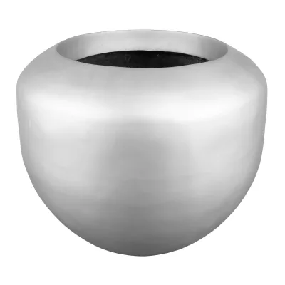 Vazo Übertopf 'Mia', silber, ca. Ø 67 x H 56 cm