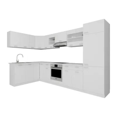 VCM 13-tlg Eckküche   Winkelküche   Maße ca. H. 207 x B. 505 x. T. 46 cm   Küchenzeile   Küchenblock   Komplettküche - Esilo